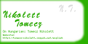 nikolett tomecz business card